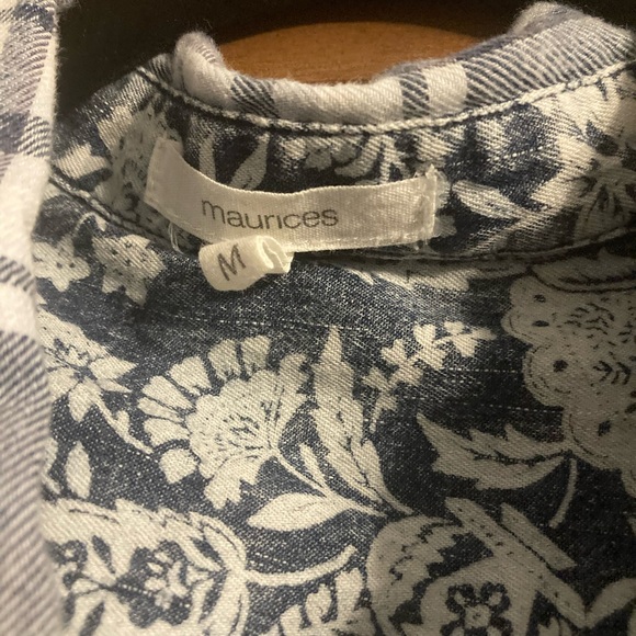 Maurices Plaid Button Up Top - Picture 3 of 5